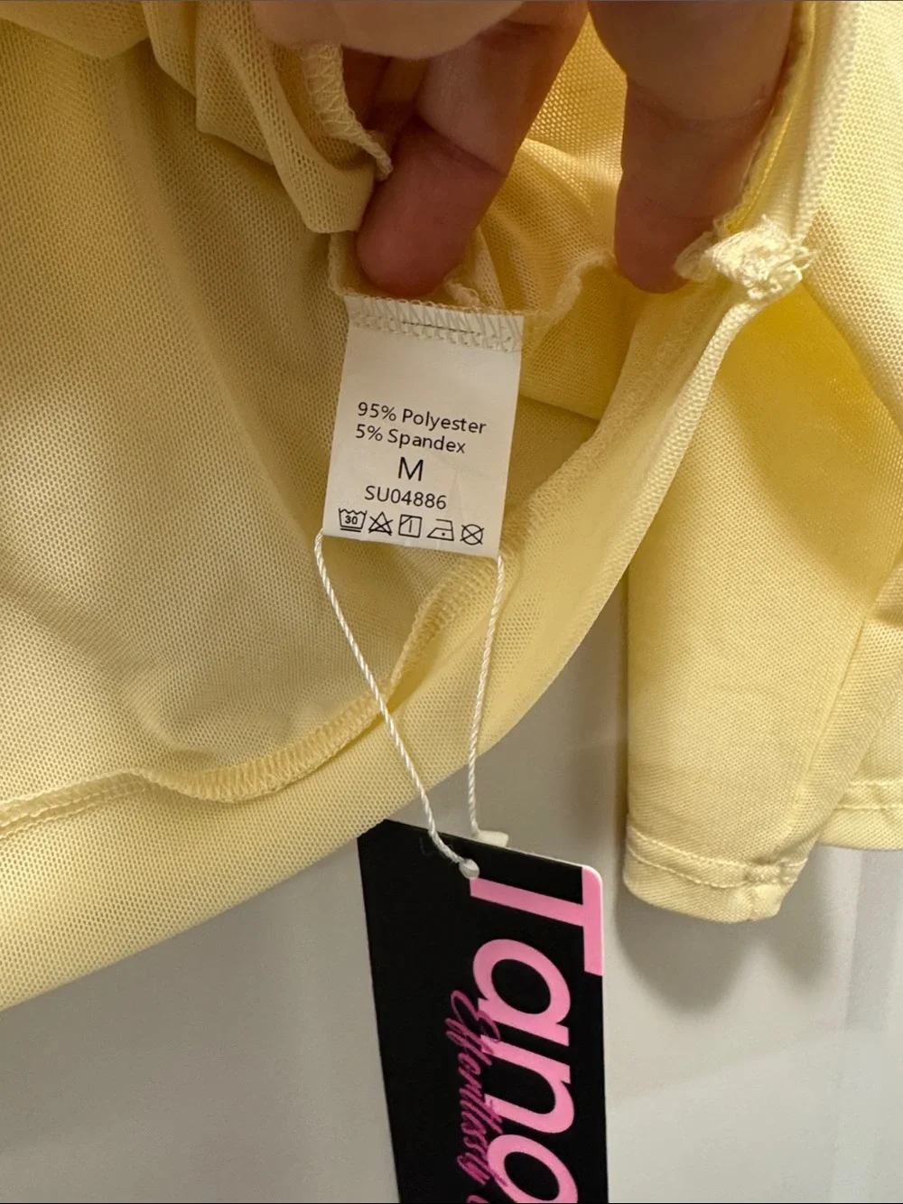 🆕 Pale Yellow Twist-Front Cropped Top Long Sleeve Sheer Bolero. M. NWT!🔥🔥